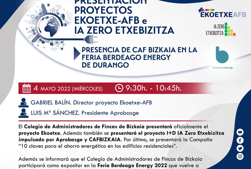 Presentación proyectos Ekoetxe-AFB e IA Zero Etxebizitza