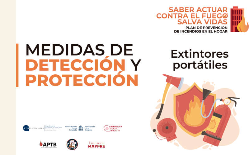 Recomendaciones sobre las medidas de detección y protección para la prevención de incendios en el hogar: los extintores portátiles