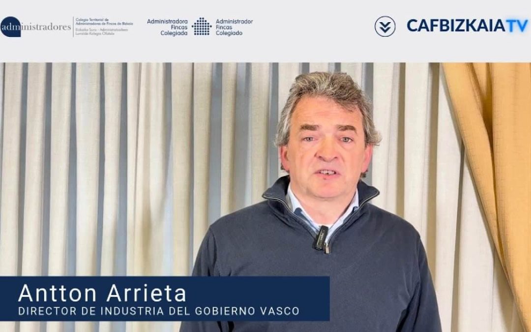 Antton Arrieta, Director de Industria del Gobierno Vasco, presenta nueva ITC de ascensores.